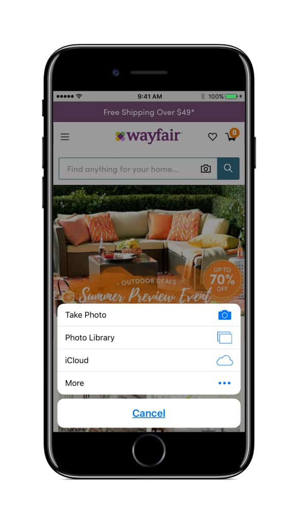 Wayfair launches a visual site search tool