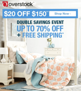 Overstock.com Prime Day promotion