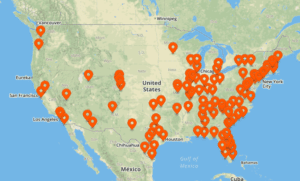 Instacart service areas as of Aug. 17, 2017