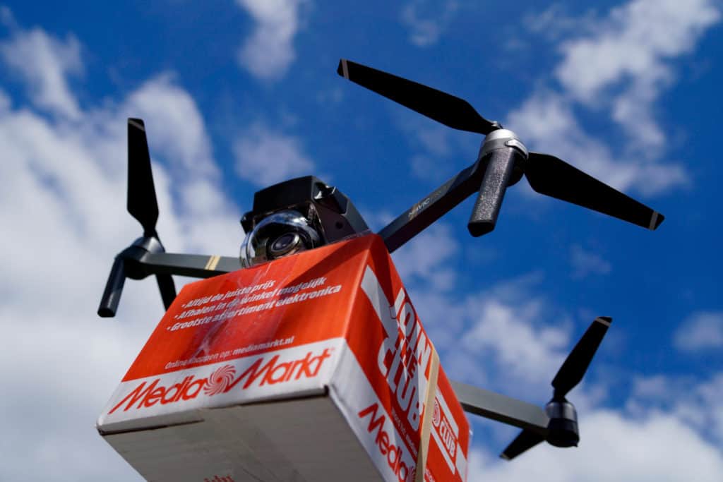 Drones deliver in Europe and Asia