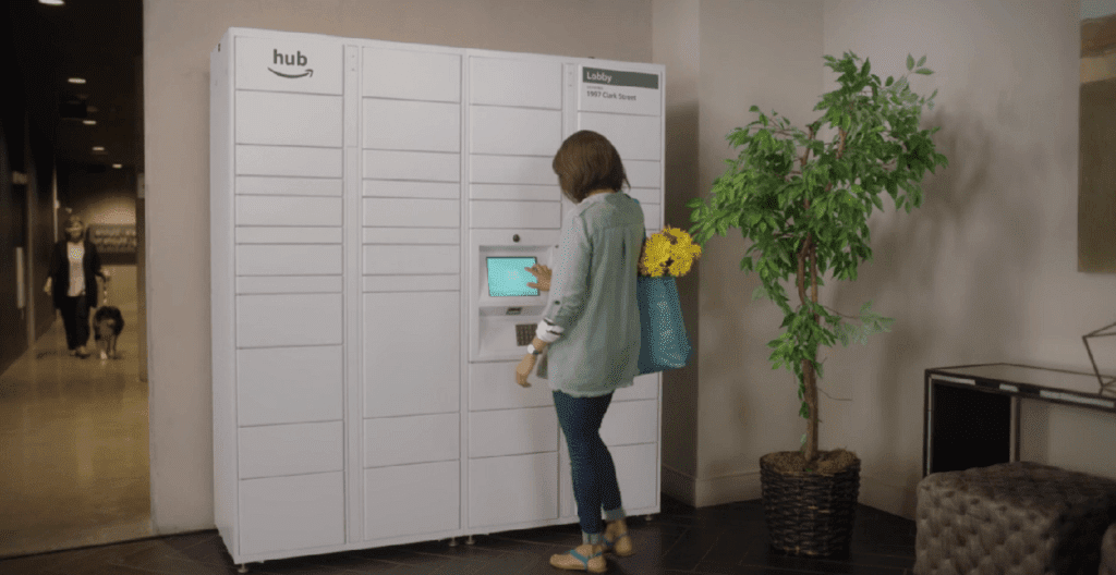 Amazon lines up apartment owners to install package lockers