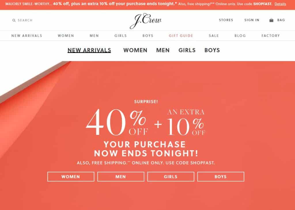 J. Crew’s website experiences difficulties on Cyber Monday