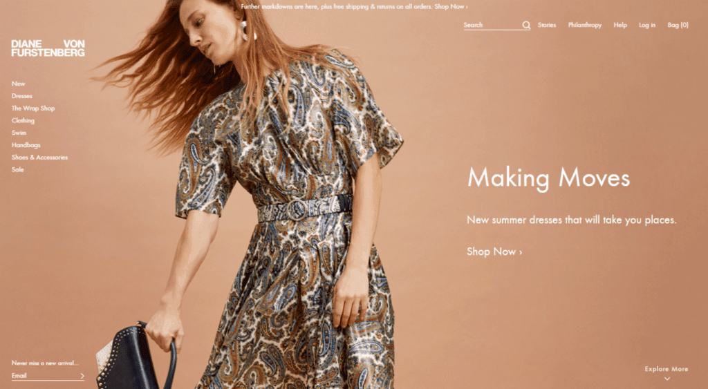 Diane von Furstenberg refocuses its website on personalization to drive sales