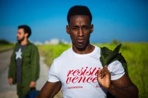 Cuban apparel line nears one-year anniversary of selling online to the U.S. "Resistir Vencer" t-shirt design.