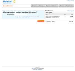 Walmart checkout