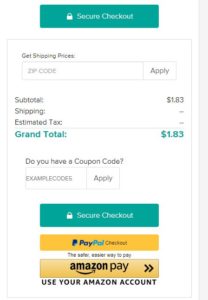 Amazon Pay on an ecommerce checkout page