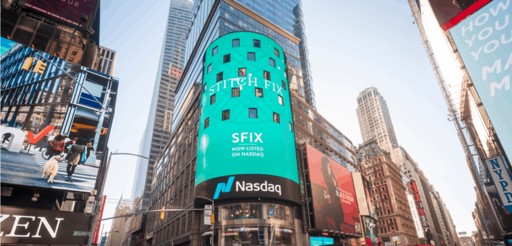 Stitch Fix advertisement in Times Square