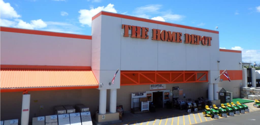 Exterior of Home Depot store