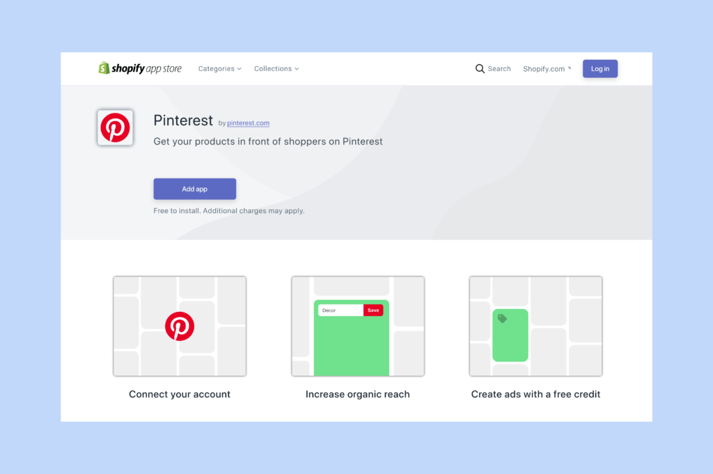 The new Pinterest app available to Shopify merchants will allow retailers to upload their product catalogs so users can see product availability and more.