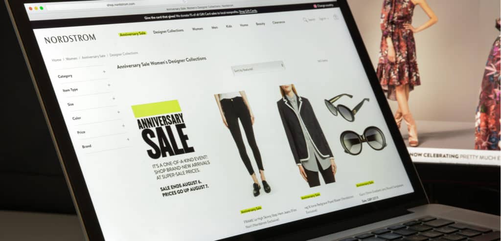 Nordstrom's ecommerce sales account for 61% of overall sales in Q2