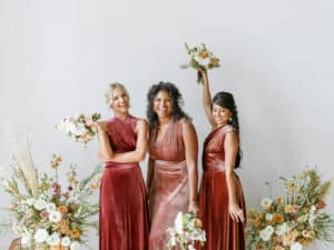 Revelry reformatted its images, like this lifestyle image of bridesmaids, to be no larger than needed. 