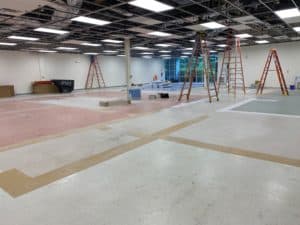 Spoonflower converts its office space into a warehouse.