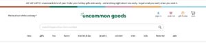 Uncommongoods.com incentiva os compradores a fazerem compras agora para o feriado de 16 de novembro.