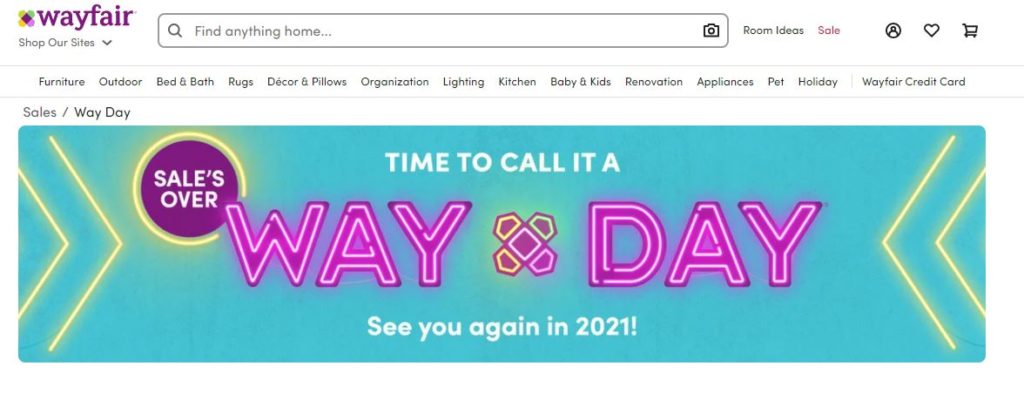 wayfairs sales surge in Q32020 thanks to its annual way day sale that it moved from Q2