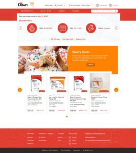 A customer’s personalized order page displays various types of information on Dawn’s B2B ecommerce site.