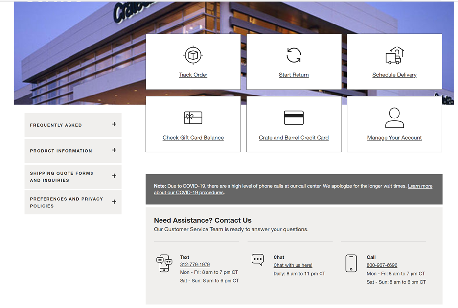 The Retail Lens Crate and Barrel