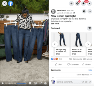 Betabrand produces two livestreams each weekday.