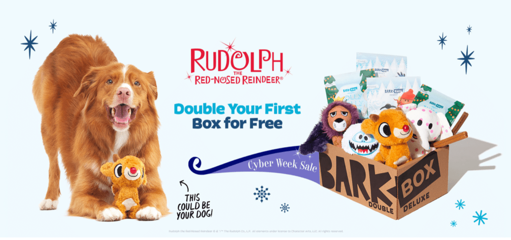 Bark's "Double your first box free" banner