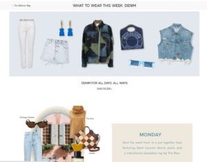 The Webster merchandises its products online by mixing brands together.