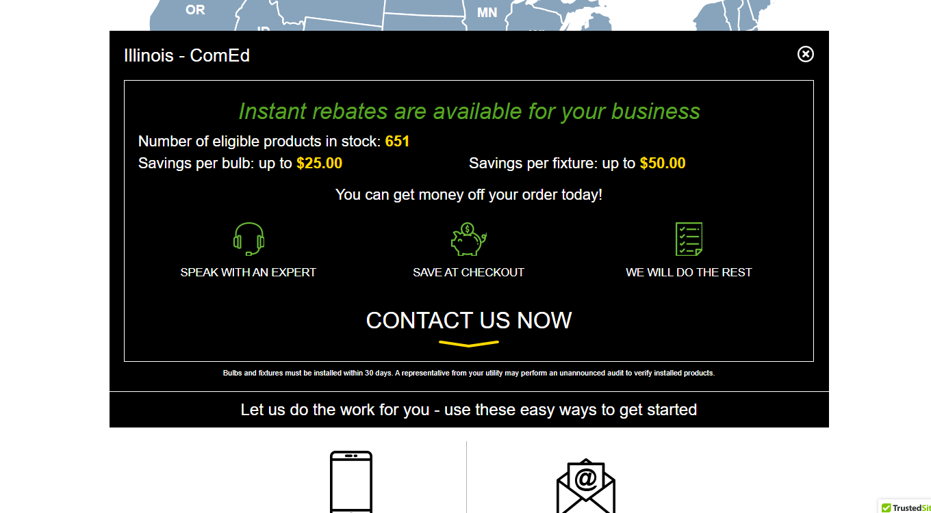 Bulbs.com contact page