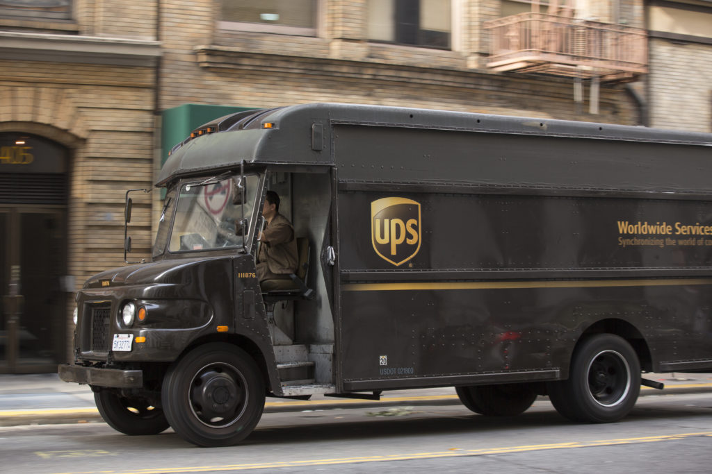 Teamsters and UPS truck