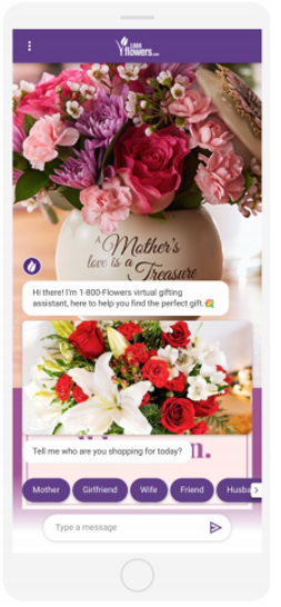 1-800-Flowers.com interactive ad with chat