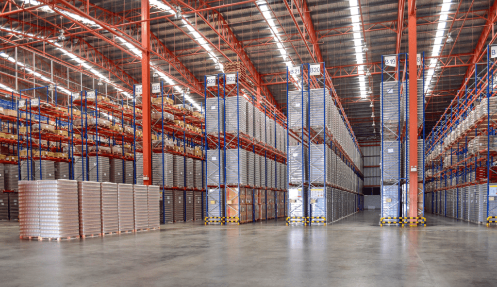the interior of an ecommerce fulfillment warehouse