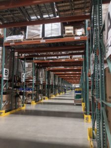 Personalization Mall’s warehouse is filled with blank items, which are then picked to be personalized in the attached facility.