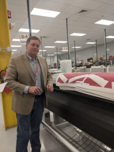 Vice President of Operations Dan Grebel provides a media tour of Personalization Mall's production facility.