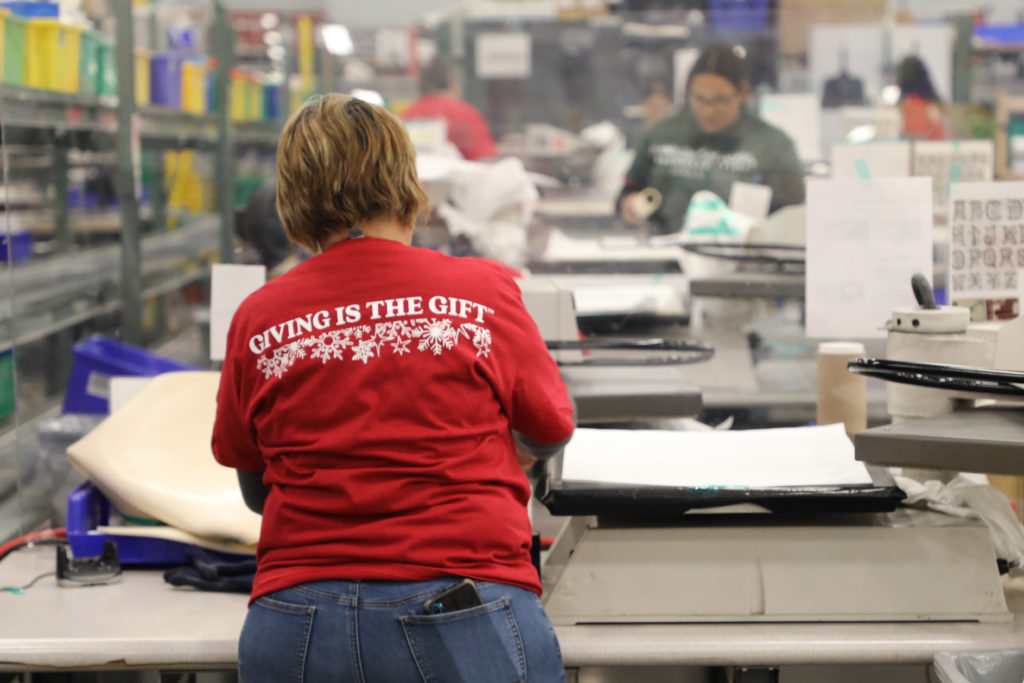 Personalization Mall’s 4,000 employees produce 150,000 items per day during the holiday season.