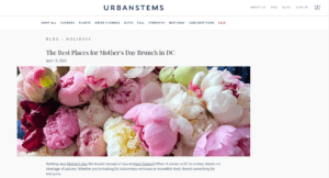 UrbanStems Mother's Day blog post