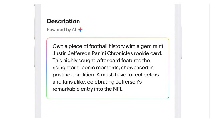 eBay's new generative AI tool writes product descriptions.