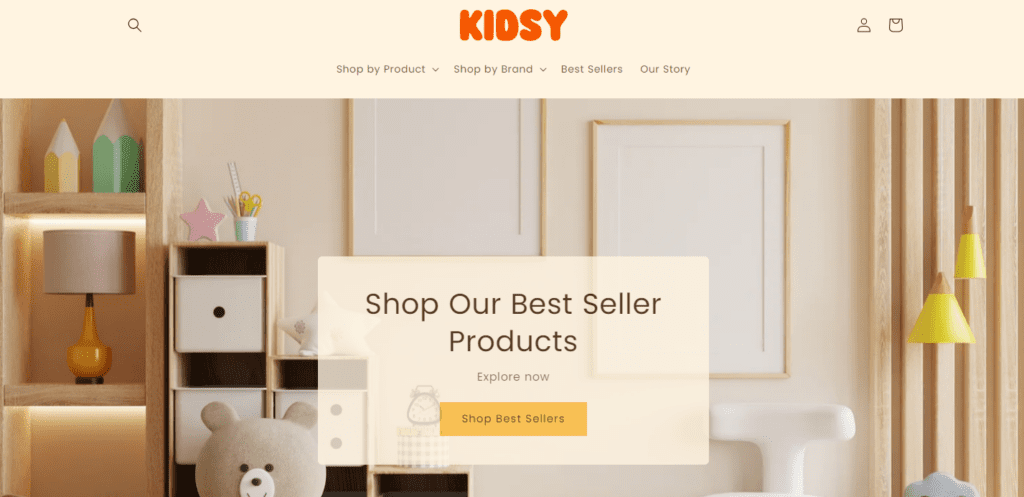 Every month, at the end of the month, whatever overstock and surplus items Kidsy's partners produce go to the online-only discount retailer.