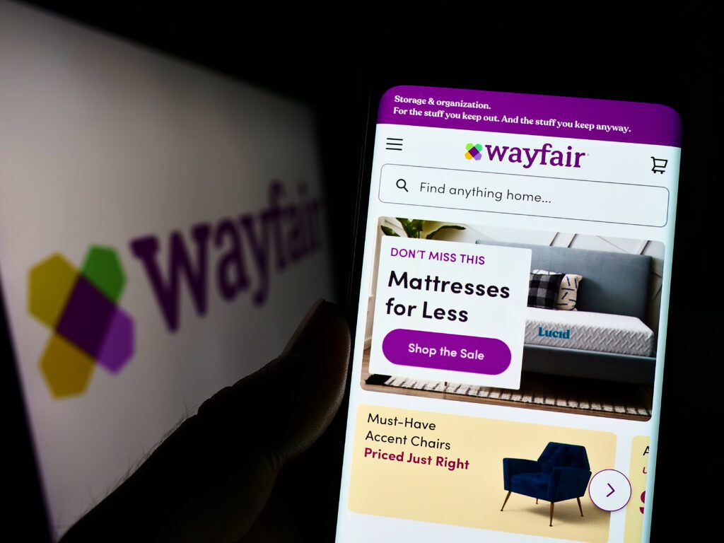 Ecommerce stock index, Wayfair
