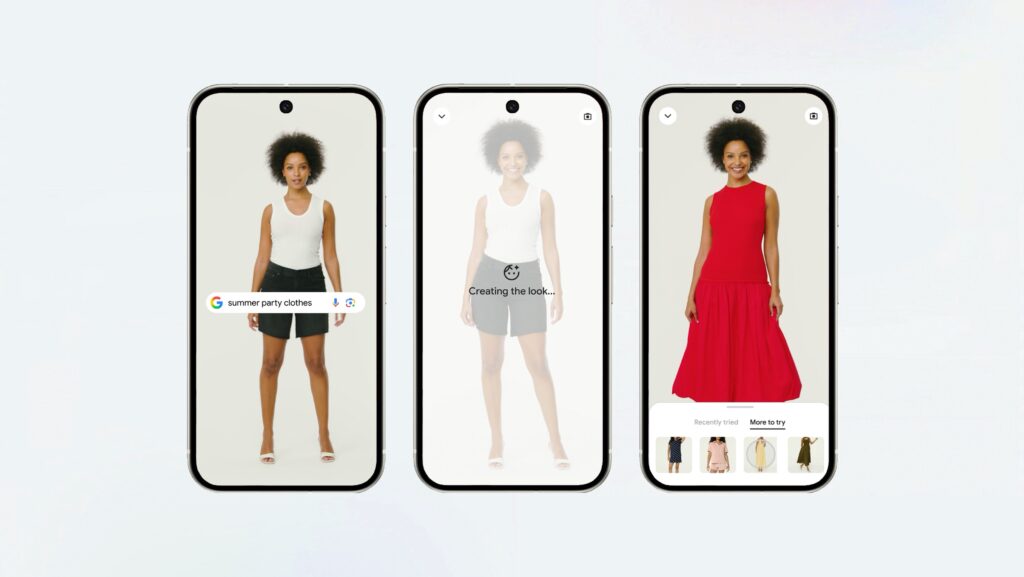 Google's virtual try-on tool | Image credit: Google