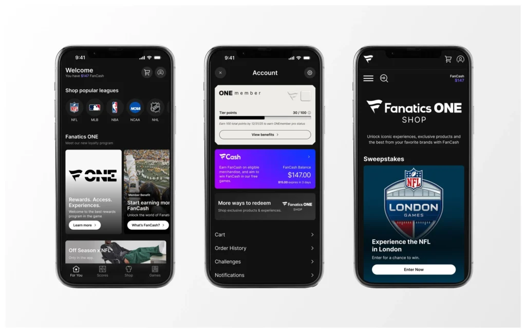 Fanatics loyalty program, Fanatics One | Image credit: Fanatics