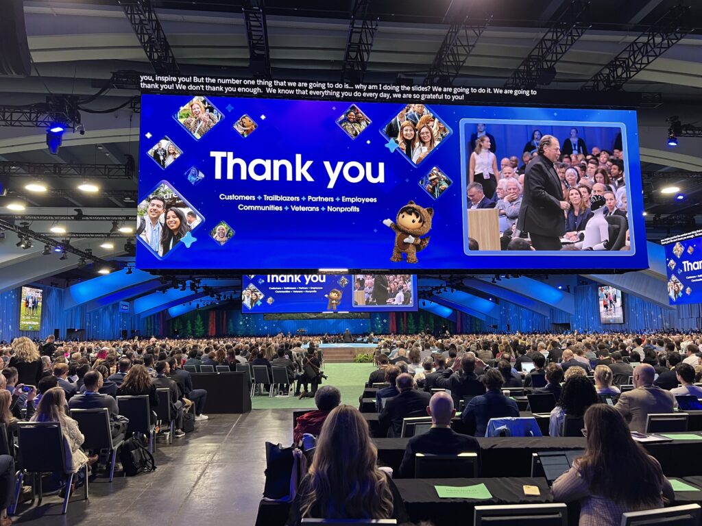 Salesforce CEO Marc Benioff speaks at Dreamforce 2025 in San Francisco | Image credit: Digital Commerce 360
