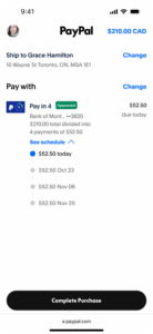 PayPal Pay in 4 options | Image credit: PayPal press release