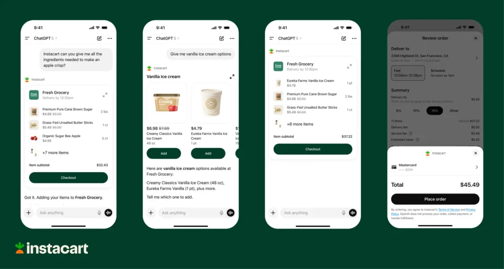 Instacart ChatGPT app | Image credit: Instacart press release