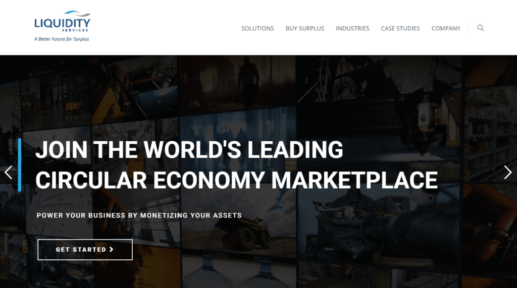 Liquidity Services reported higher profit in its fiscal Q1 as activity on its online marketplace increased, even as revenue edged down. | Image credit: Liquidity Services homepage, March 24, 2026