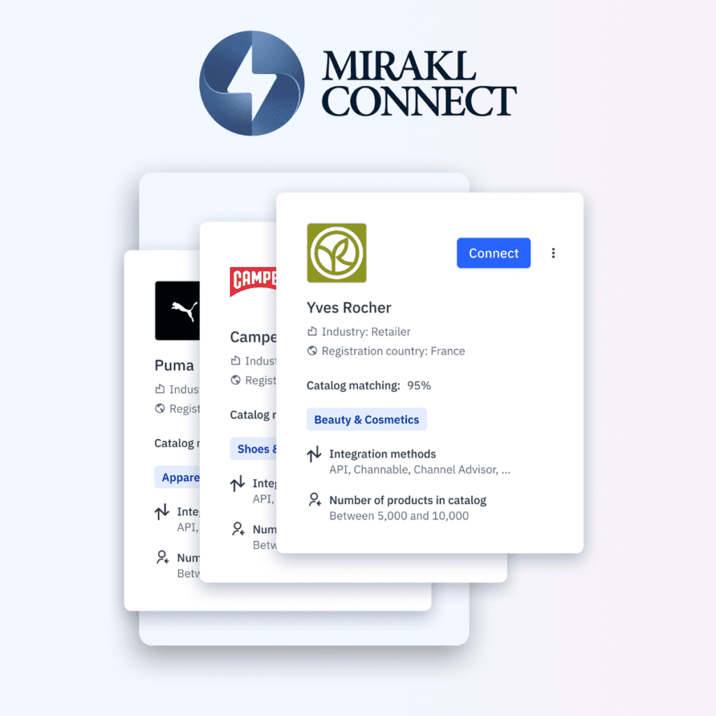 Mirakl Connect displays potential integrations for customers. | Image credit: Mirakl