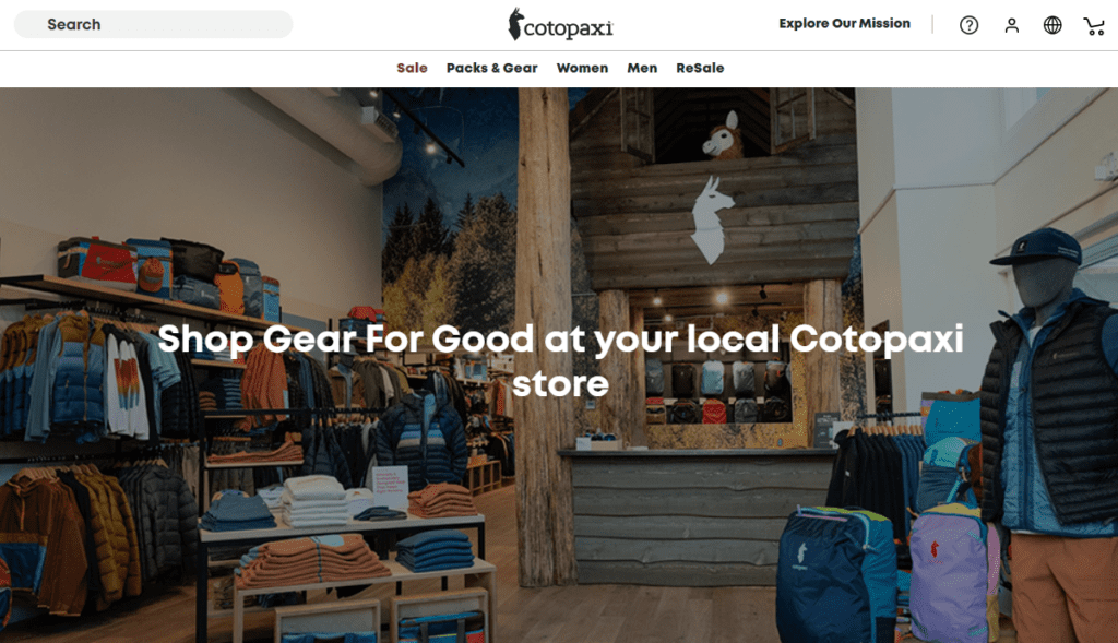 Not every omnichannel offering is worth the investment, as a co-founder at Cotopaxi has shared with Digital Commerce 360. | Image credit: Cotopaxi website screenshot